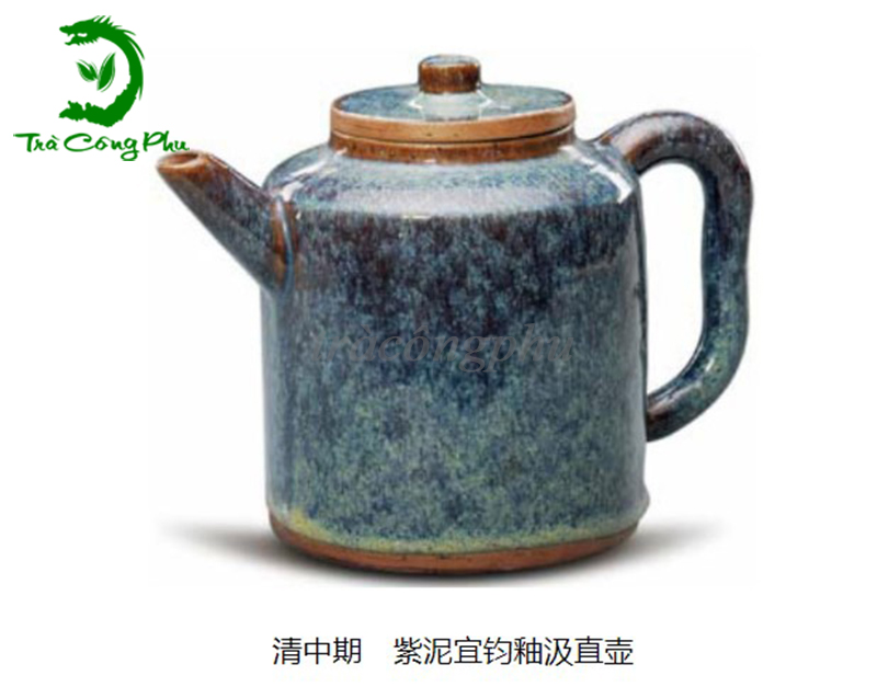 Ấm Tử Sa tráng men màu tím Yijun giữa thời nhà Thanh